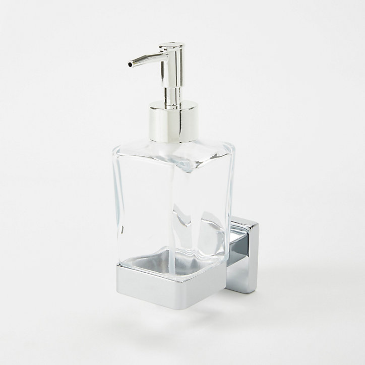 Distributeur de savon mural en verre et chromé Alessano GoodHome