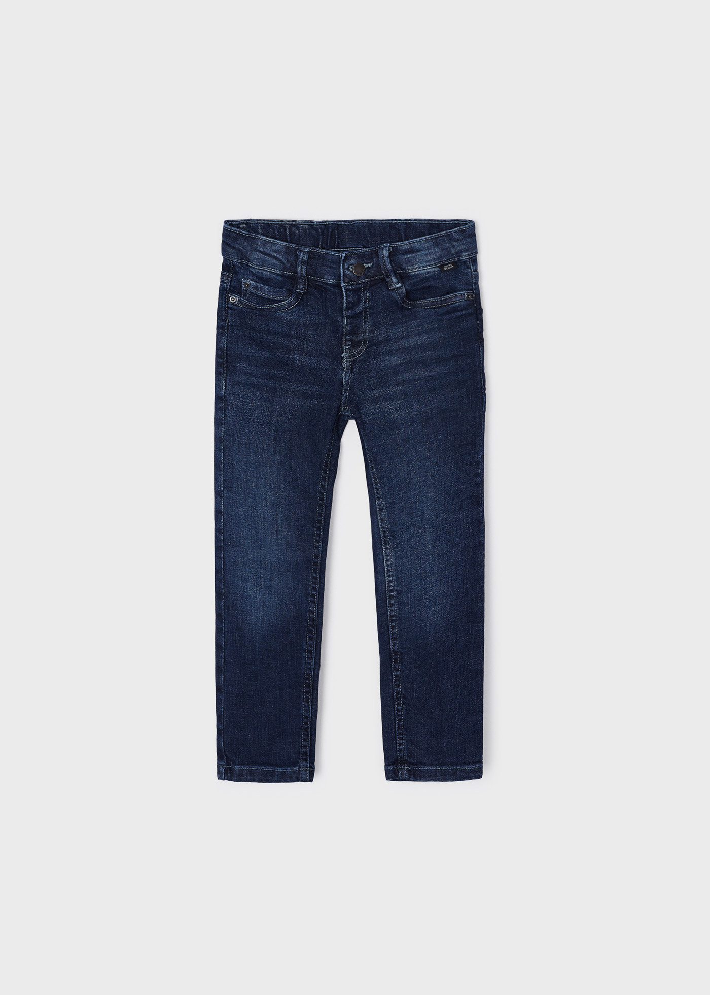 Calça jeans regular de algodão sustentável para meninos