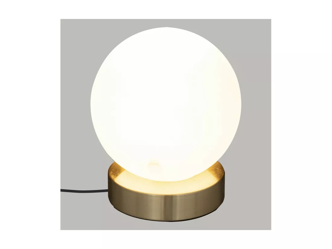 Lampe à poser en Verre et métal Doré D 15 cm