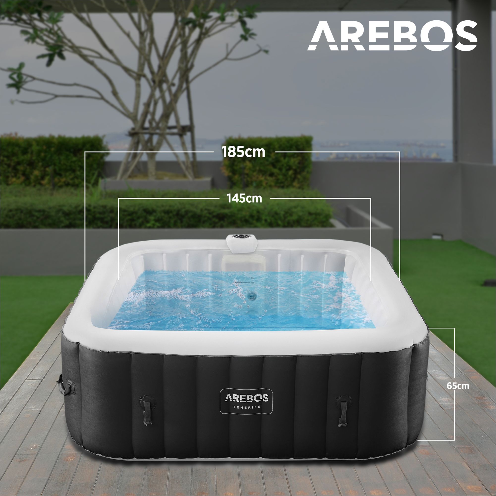 Spa Pool Tenerife quadratisch mit LED