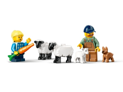 LEGO Rode tractor met aanhanger en schapen (60461)