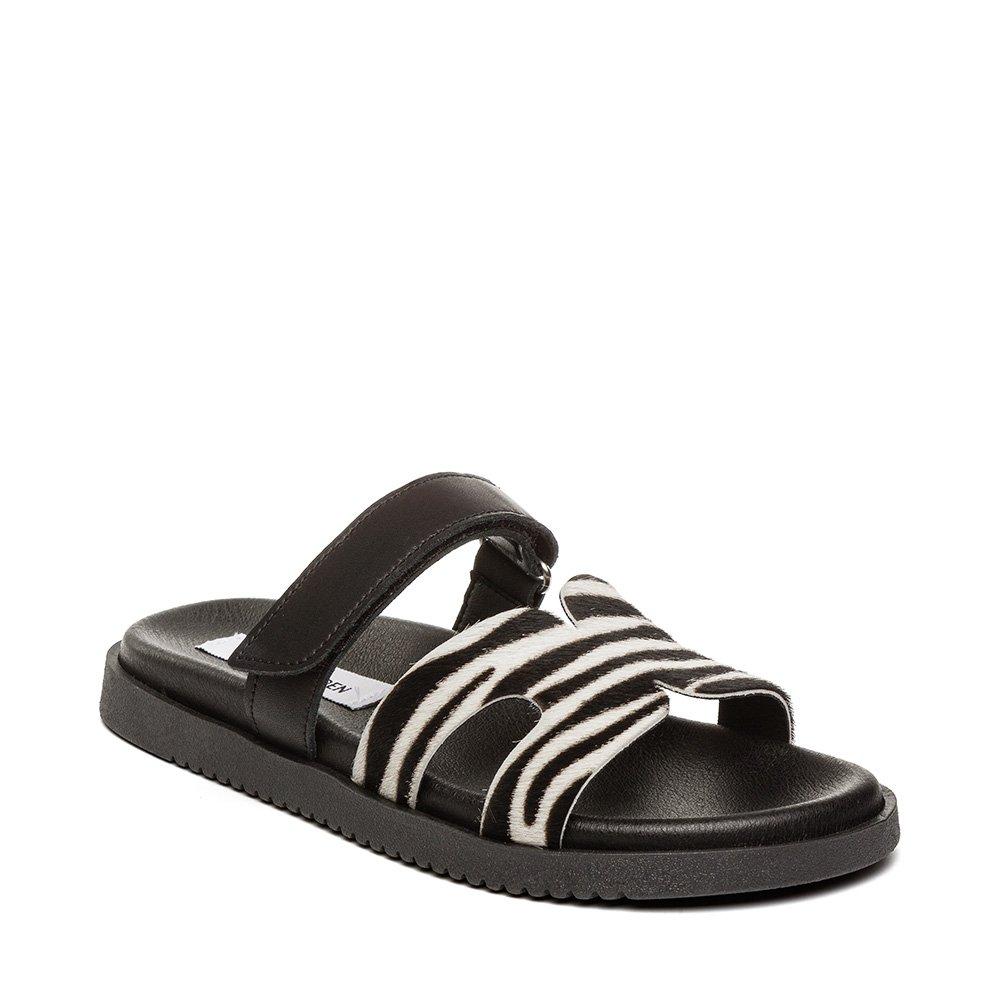 Steve Madden Missile-L Zebra Sandals Womens