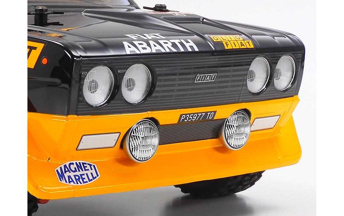 Rally Fiat 131 Abarth Olio MF-01X Bausatz, 1:10<br>Rally Modell auf Tamiya MF-01X Chassis mit Allradantrieb