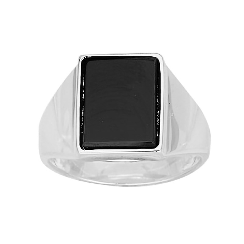 Chevalière homme - onyx - Argent 925