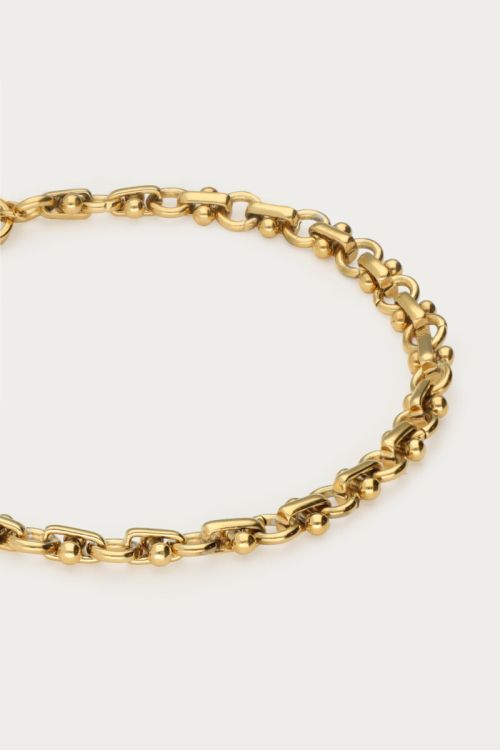 Minimalistische armband met cirkel schakels