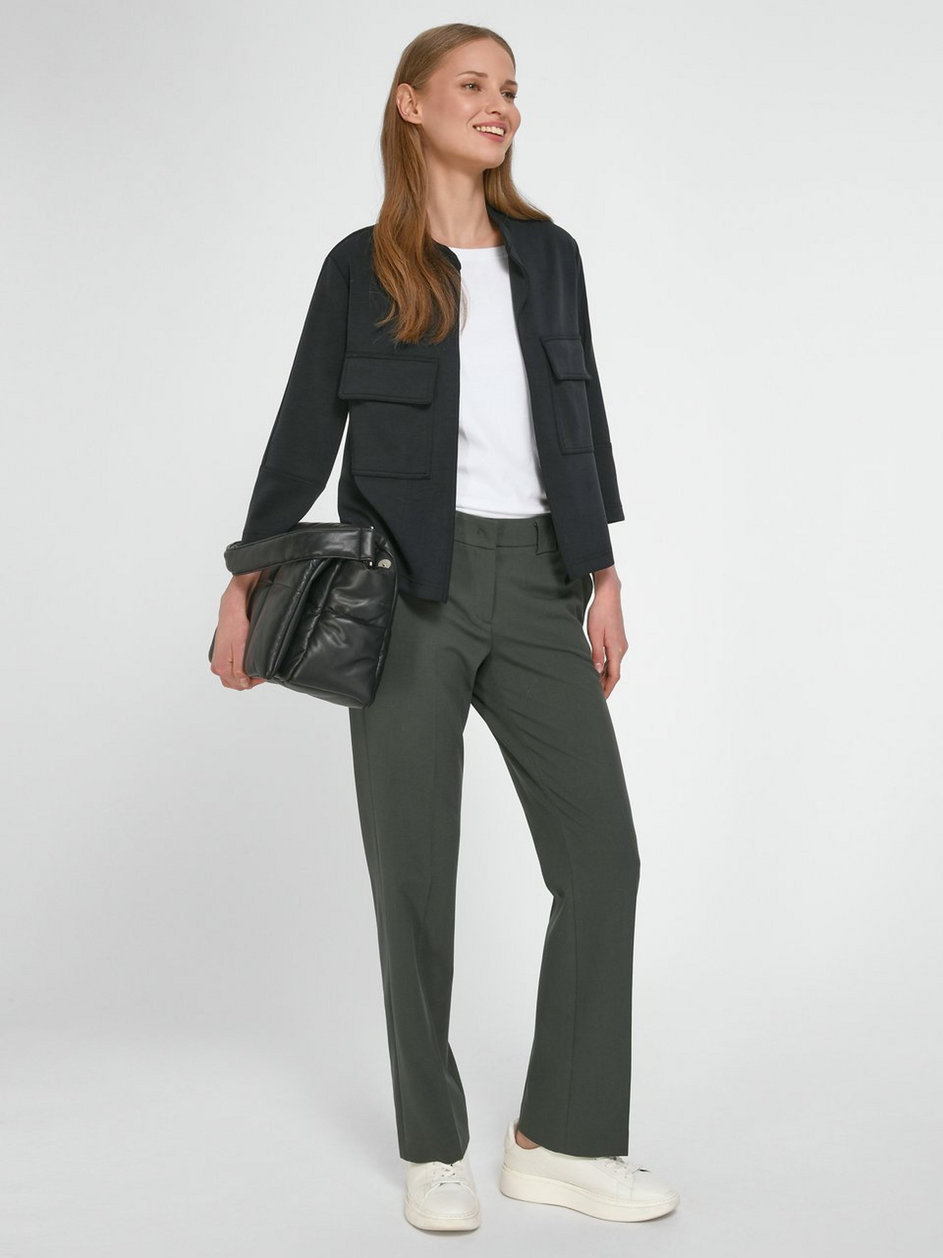 Jersey-Blazer mit 3/4-Arm