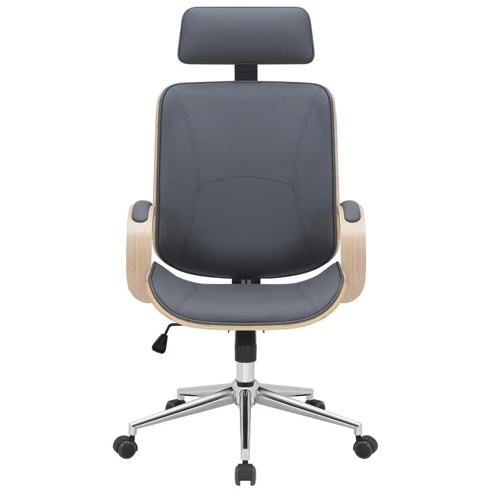 CLP Bureaustoel Dayton chroom Frame - Kunstleer - natura/grijs