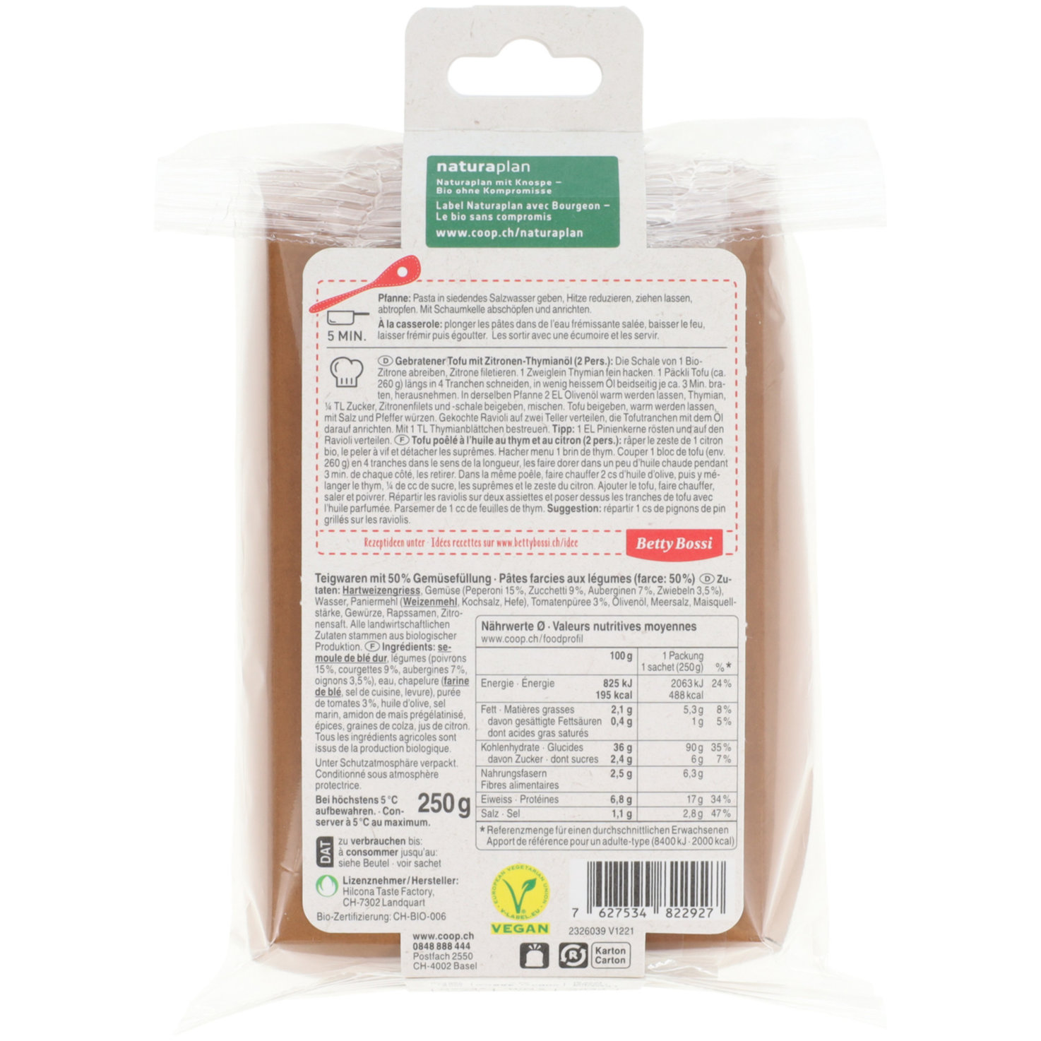 Naturaplan Bio Ravioli Verdura