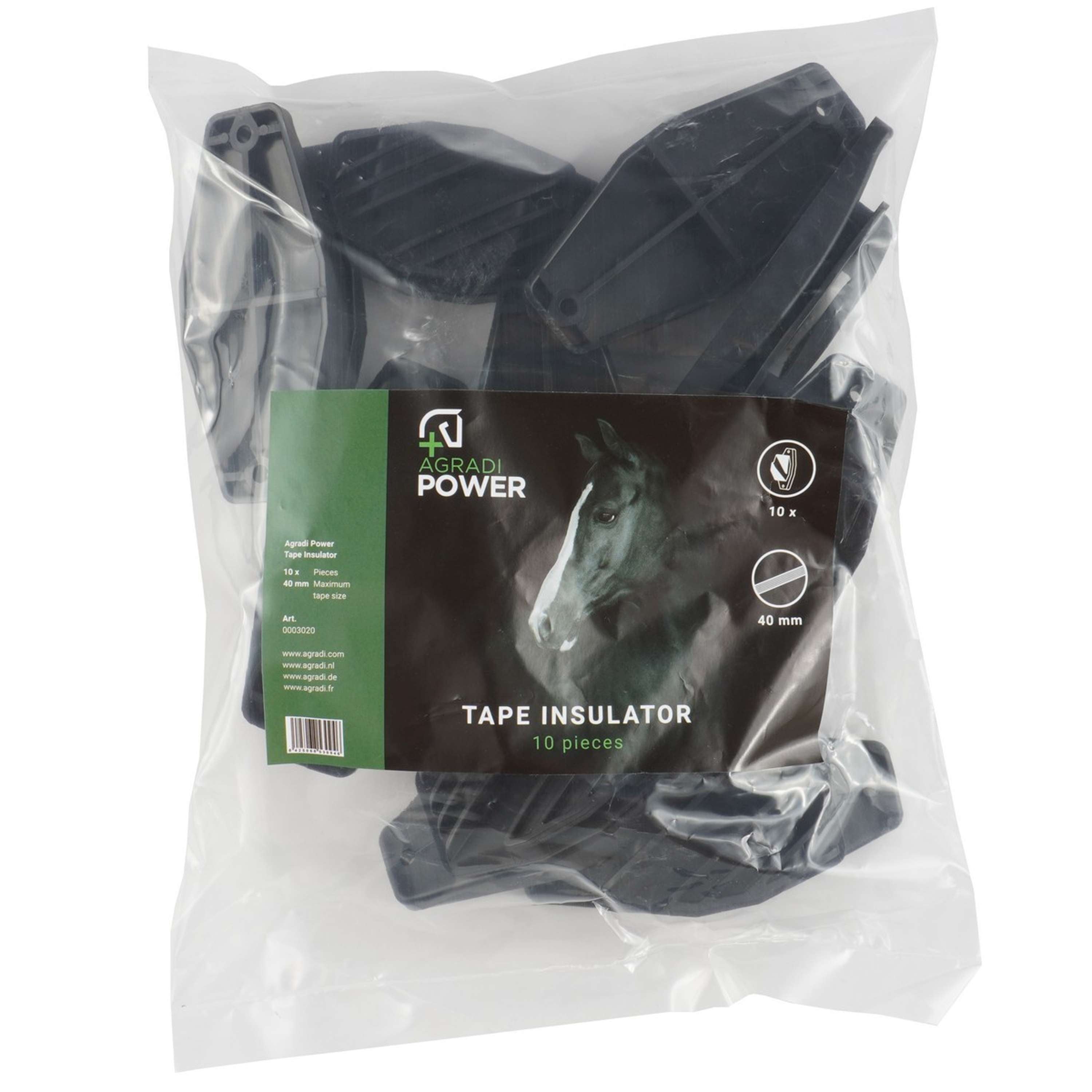 Agradi Power Lintisolator Zwart 10 Stuks