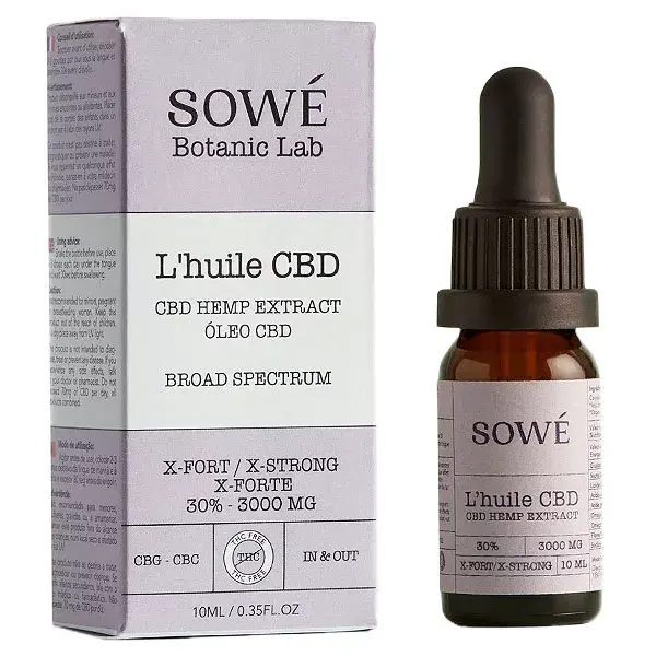 Óleo de CBD Sowé Organic de amplo espectro e potência extra, 30%, 10ml