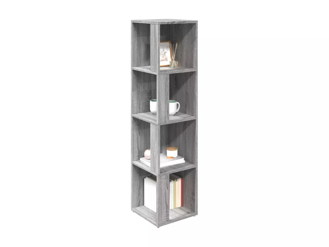 Armoire d'angle Sonoma gris 33x33x132 cm Bois d'ingénierie