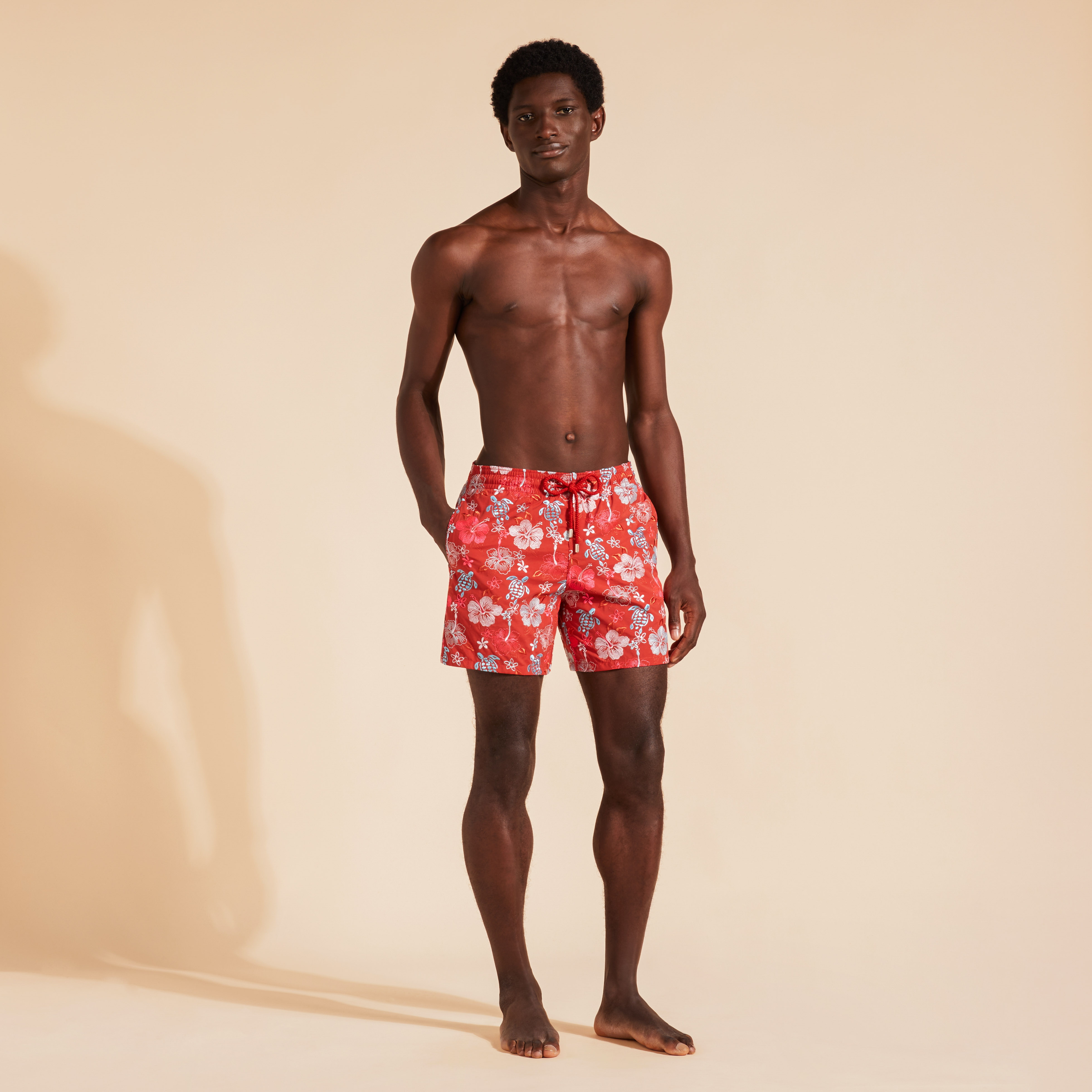 Maillot de Bain Homme Brodé Tropical Turtles | Short de Bain Homme Vilebrequin