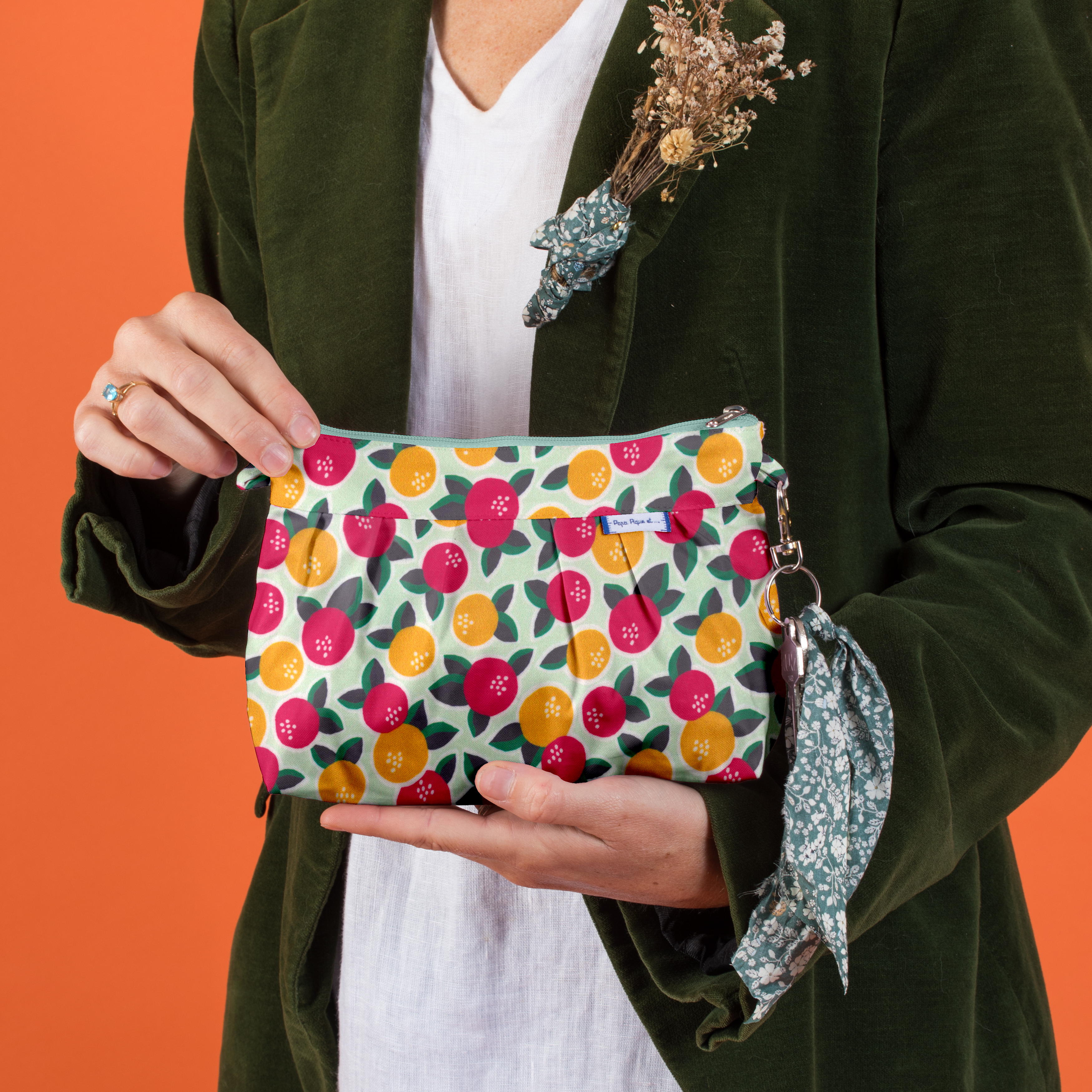 Pochette Plissée Agrumes Pop