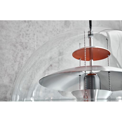 Verner Panton Verpan Globe Pendel, Børstet Aluminimum, Ø40 cm
