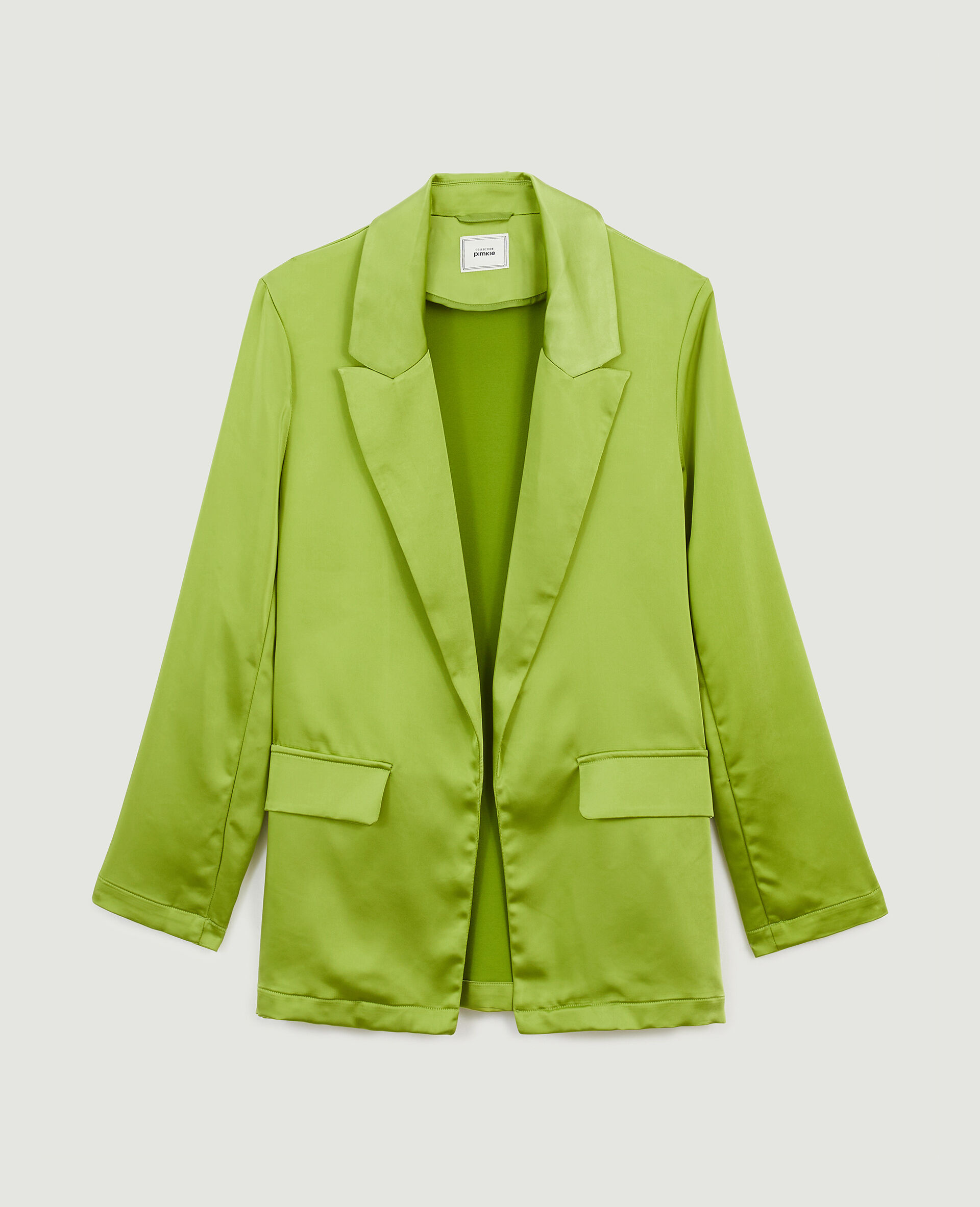 Veste blazer en satin - Vert