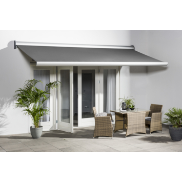 Knikarmscherm Staccato (breedte x uitval) 300 cm x 250 cm bedieningszijde links doekkleur grijs