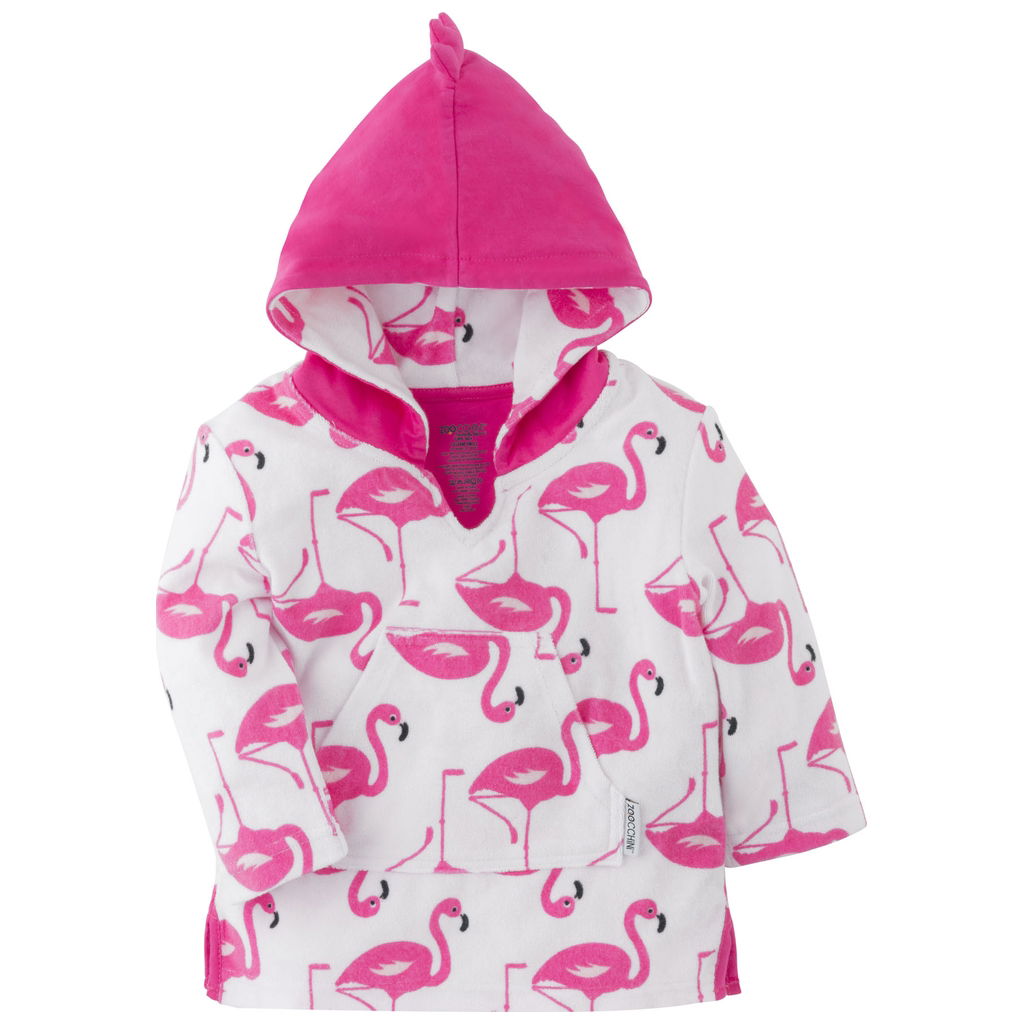 ZoocchiniZoocchini   Babies Cover Up Poncho Flamingo 0-12M