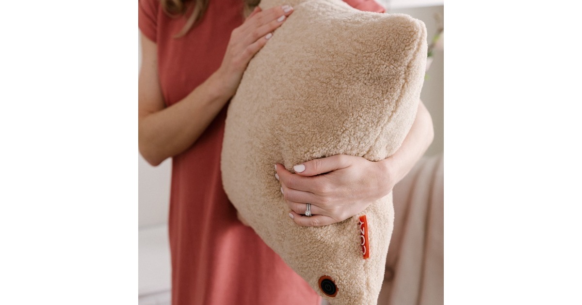 CozyUna Woolly 45 x 45 cm draadloos warmtekussen  (Lichtbeige, Powerbank 5000 mAh)
