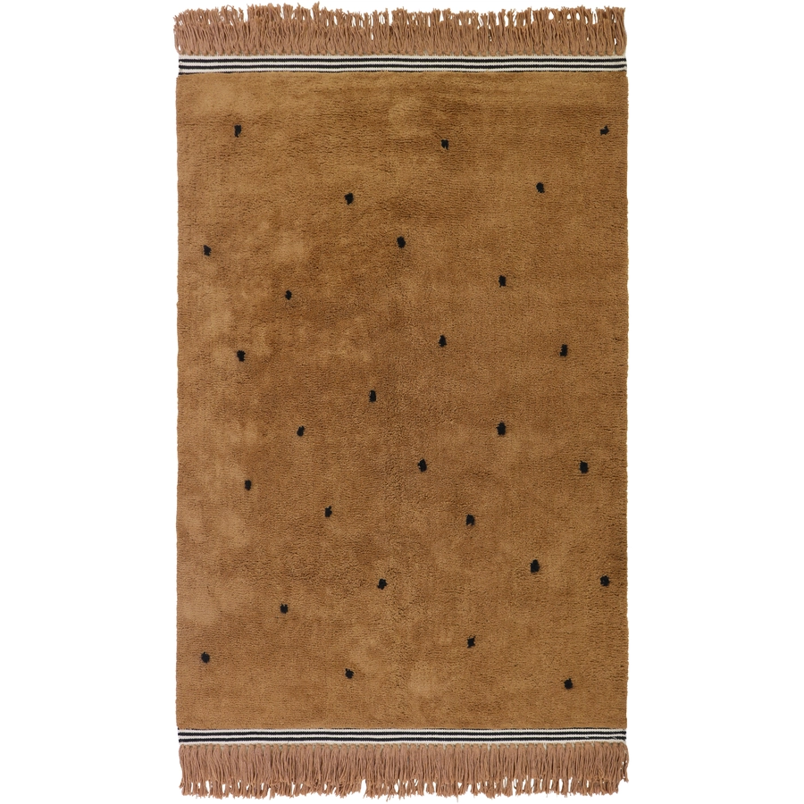 Tapis Petit Kinderteppich Semmie dots brown 170 x 120 cm