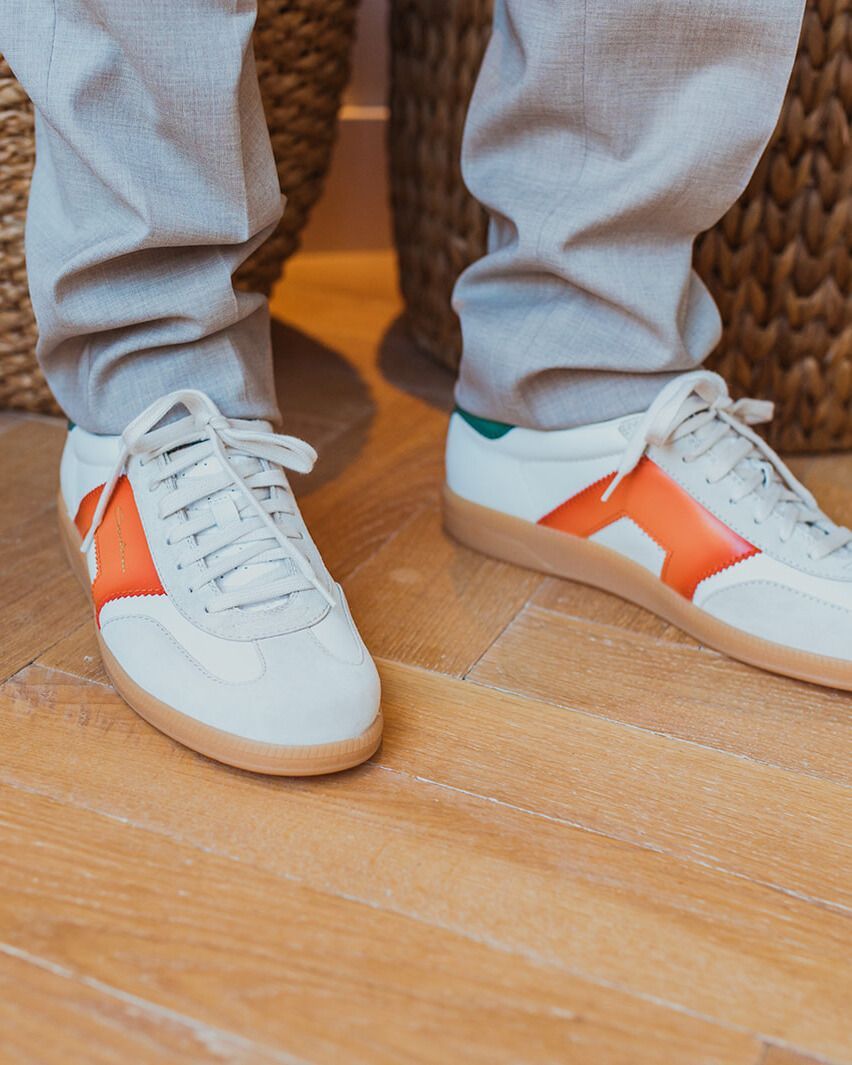 Santoni 21965 Off-White/Multicolor Herensneakers
