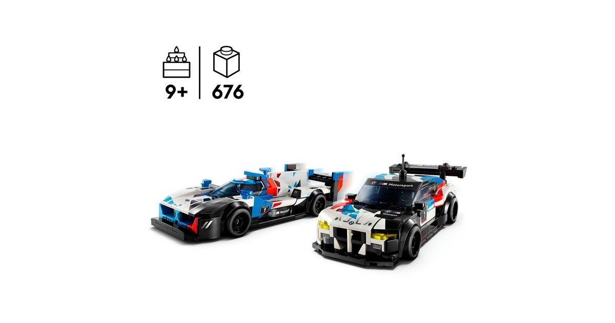 LEGOSpeed Champions - BMW M4 GT3 & BMW M Hybrid V8 racewagens Constructiespeelgoed  (76922)
