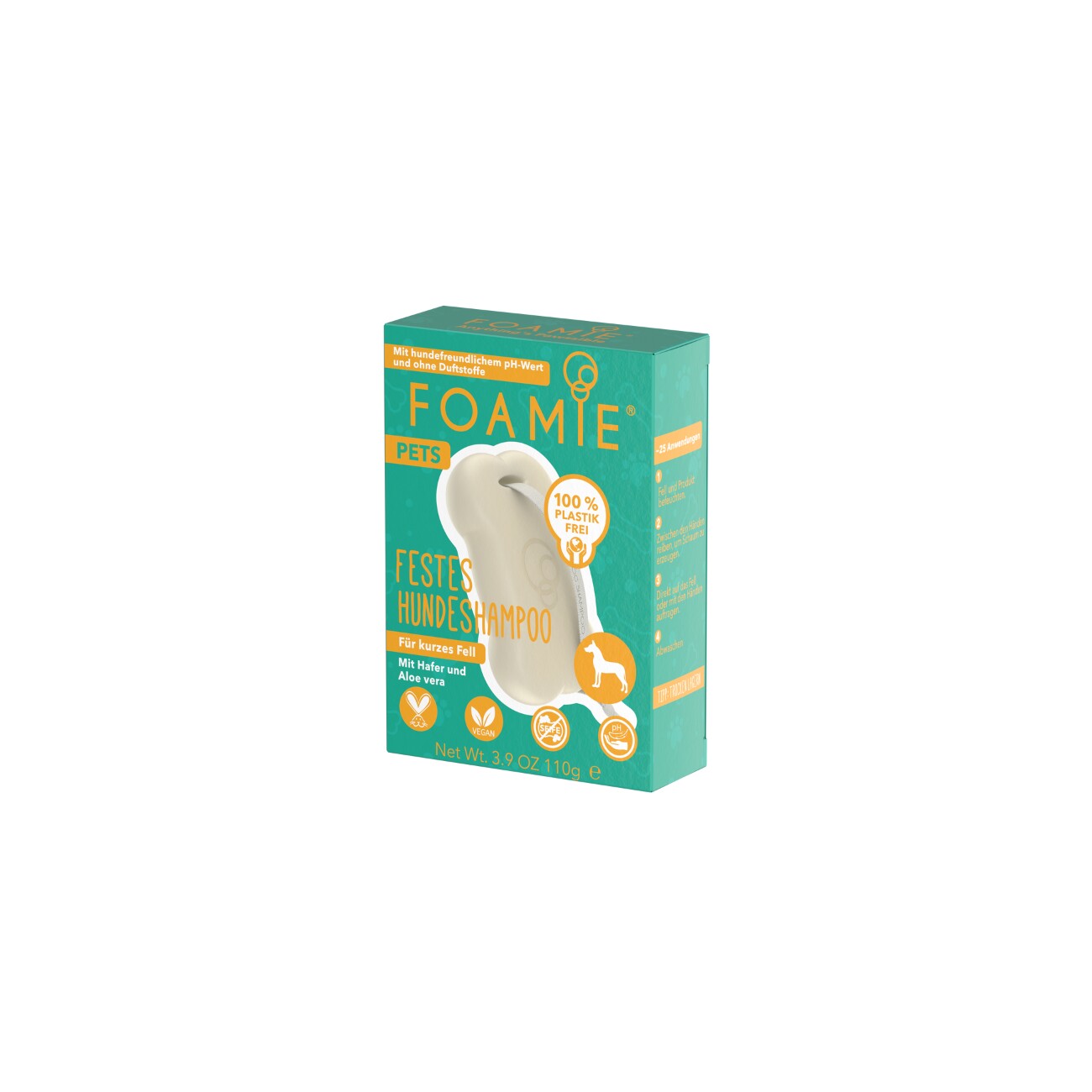New Flag Foamie Hundeshampoo kurzes Fell 6 x 110 g