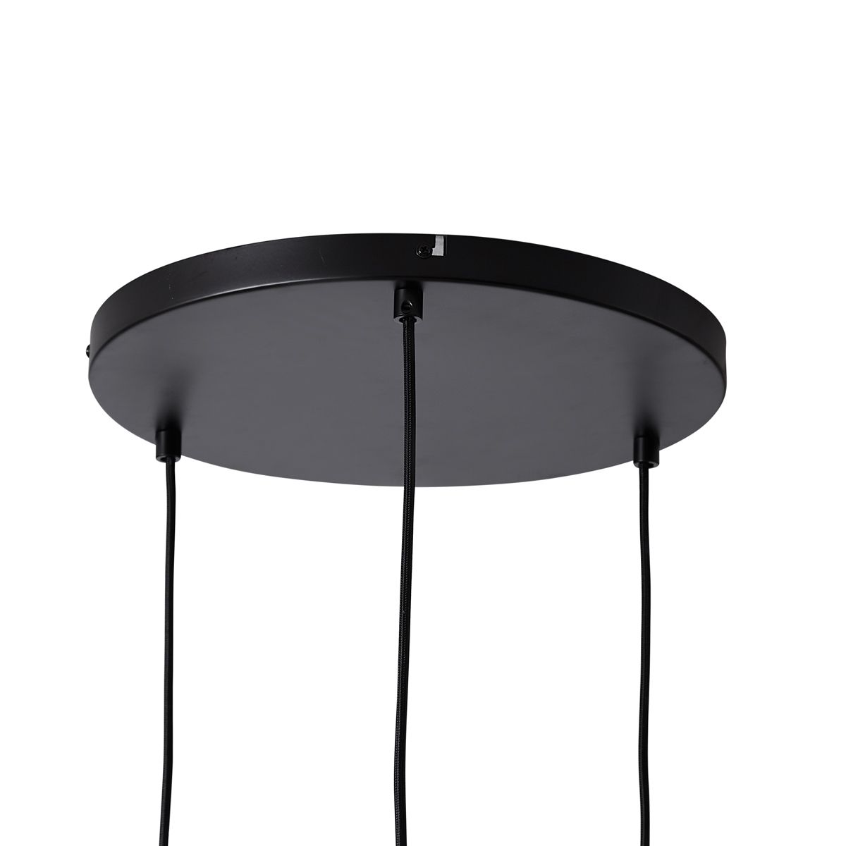Retro hanglamp zwart met groen glas 3-lichts - Denise