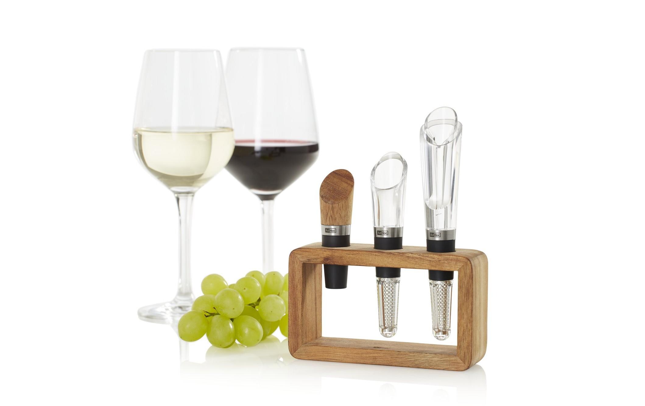 Weinausgiesser Vine 3-teilig, BraunWein-Geniesser-Set