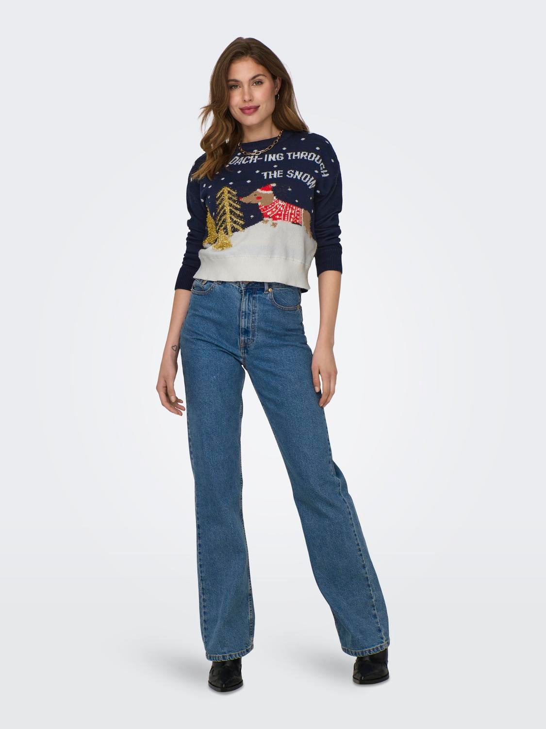 ONLXMAS Strickpullover Night Sky