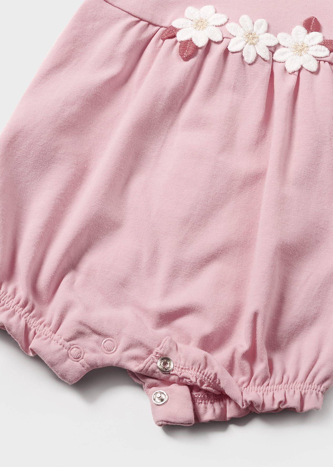 Pijama curto de algodão sustentável para recém-nascido