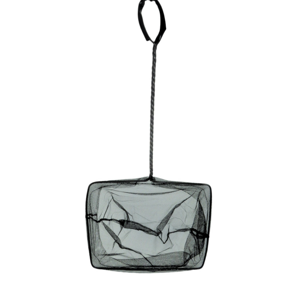 Epuisette filet noir, maille moyenne, 25 cm x 22 x 55 cm, aquarium