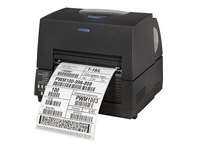 Citizen CL-S6621 - Etiketprinter - direkte termisk/termisk overførsel - Rulle (17,8 cm) - 203 dpi - op til 150 mm/sek. - USB 2.0, seriel - skærer - sort