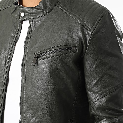 Veste Biker 5032 Vert Kaki