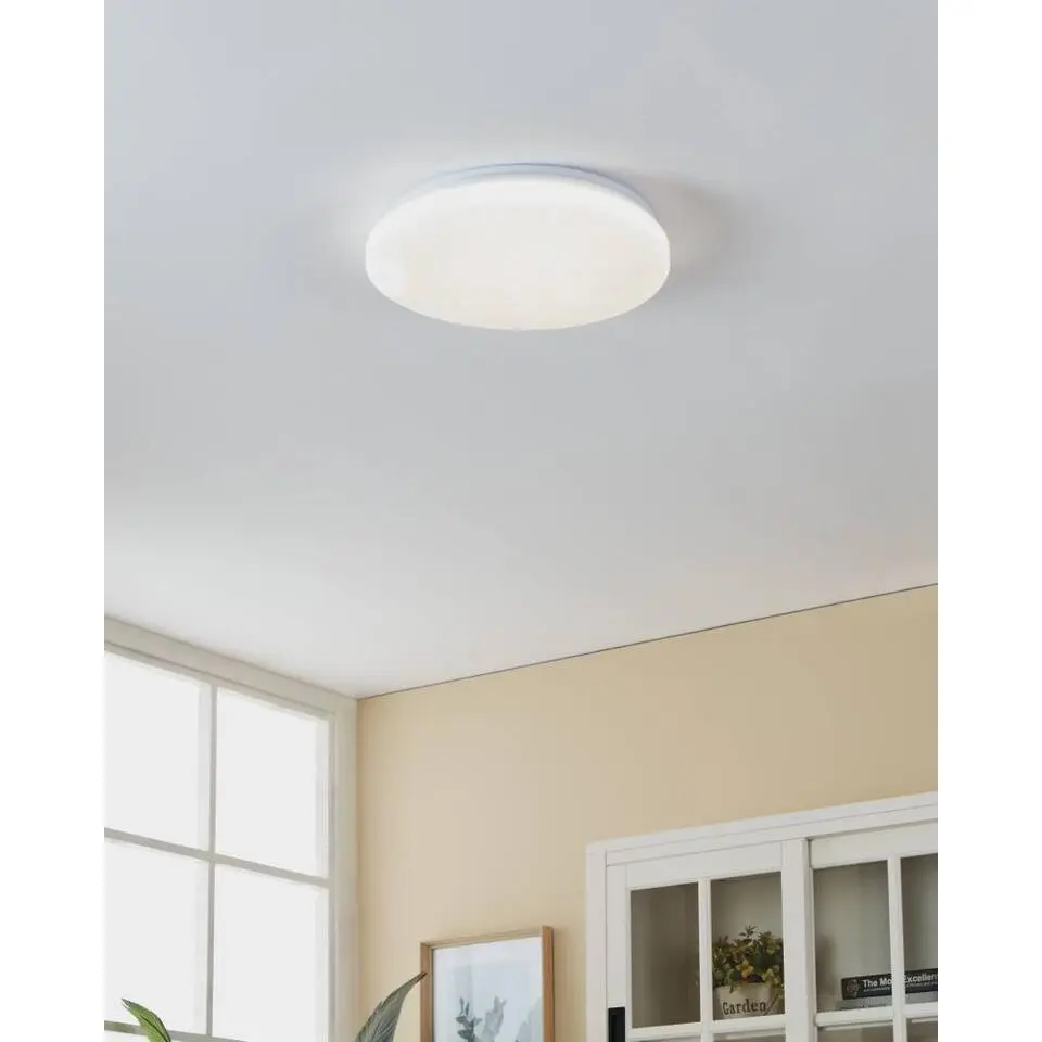 EGLO Frania-s Plafonnière - LED - Kunststof - Wit