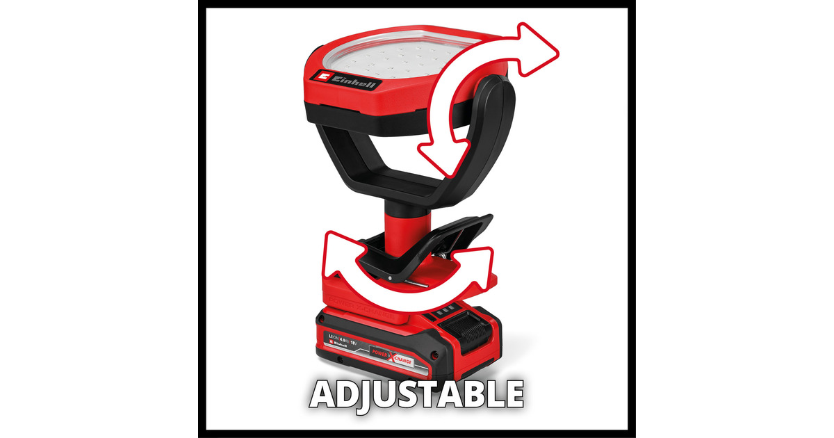 EINHELLGC-OL 18/1500 Li-Solo Accu Buiten Lamp verlichting  (Rood/zwart, Accu en oplader niet inbegrepen)