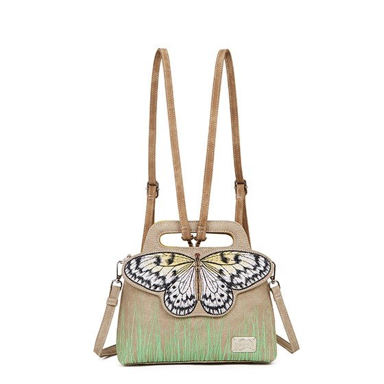 Hi-Di-Hi Madame Butterfly Hand/ Shoulder/ Bagpack Beige/ Beige