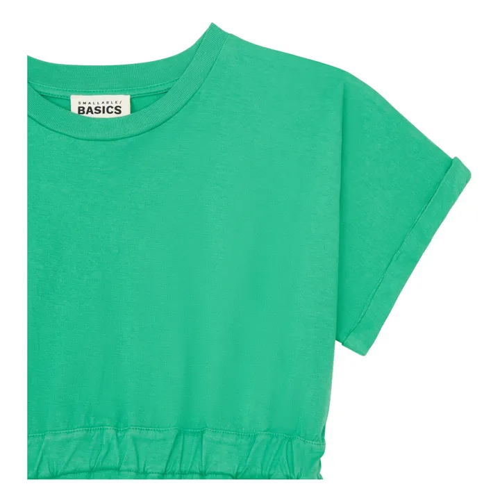 SMALLABLE BASICS Robe Courte Fille Coton Bio | Vert