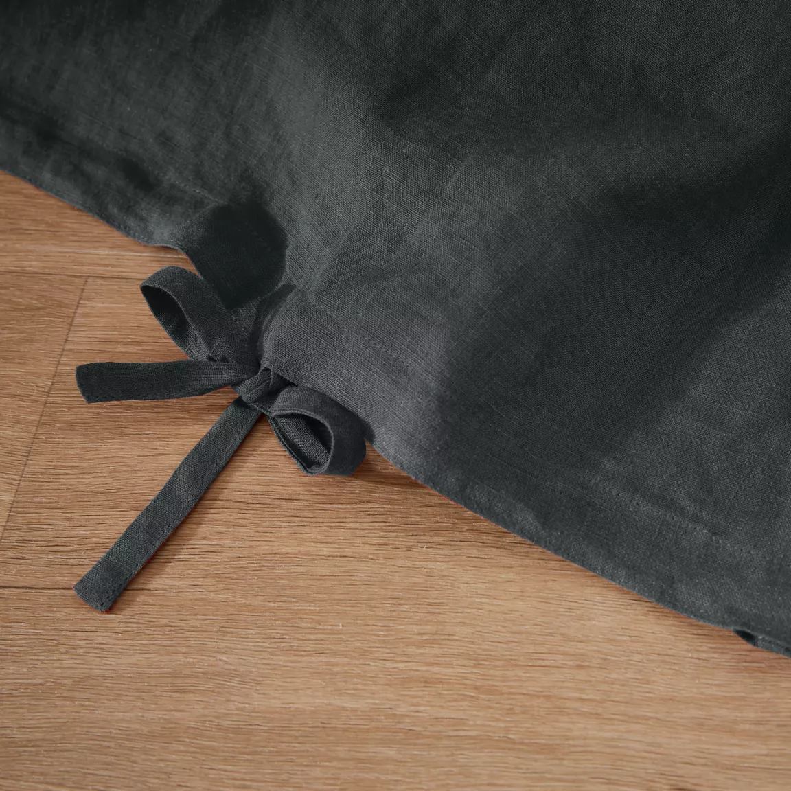 Housse de couette lin lavé (240 x 220 cm) Louise Gris ardoise