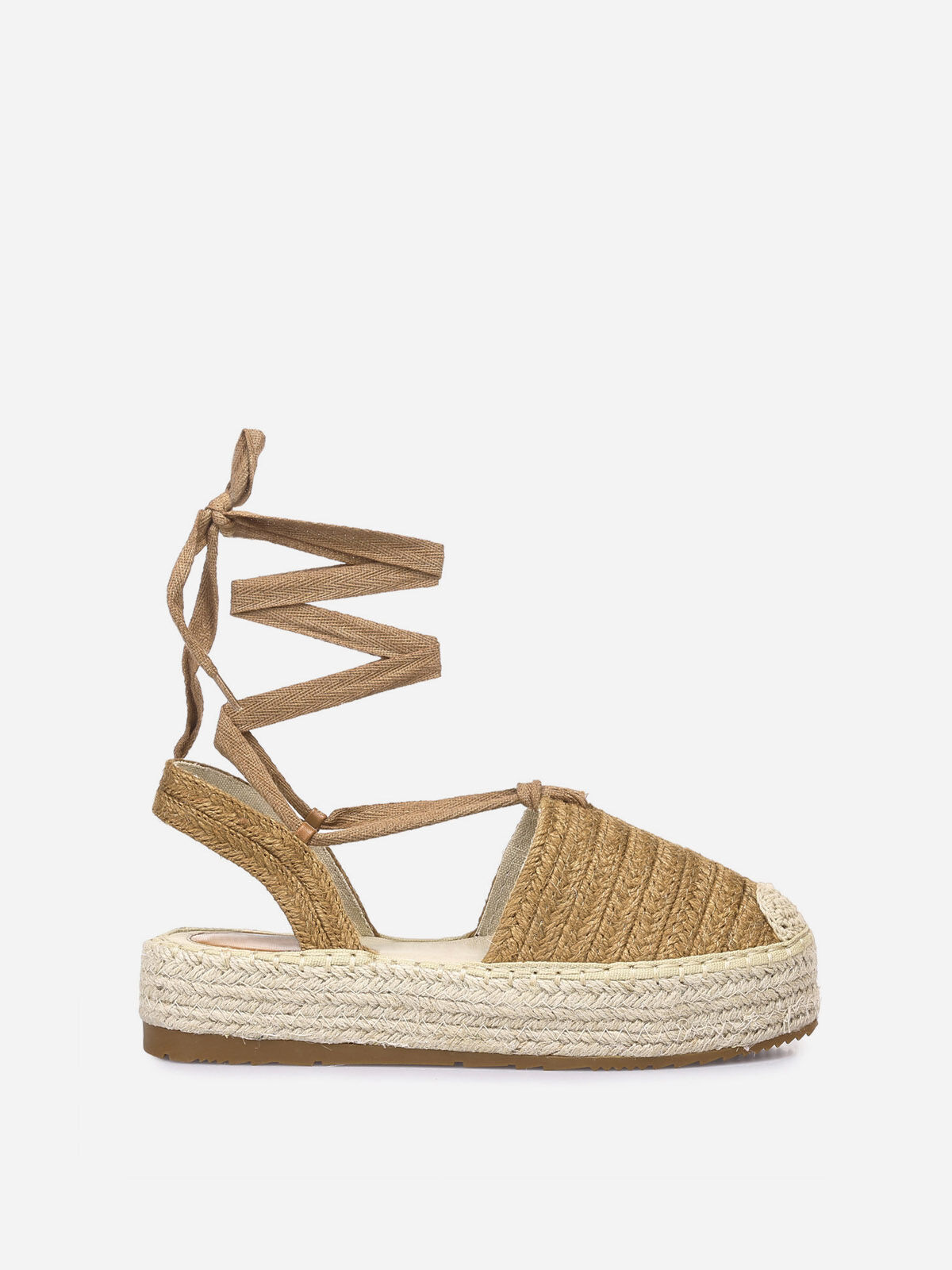 Espadrilles à nouer en chanvre- Camel