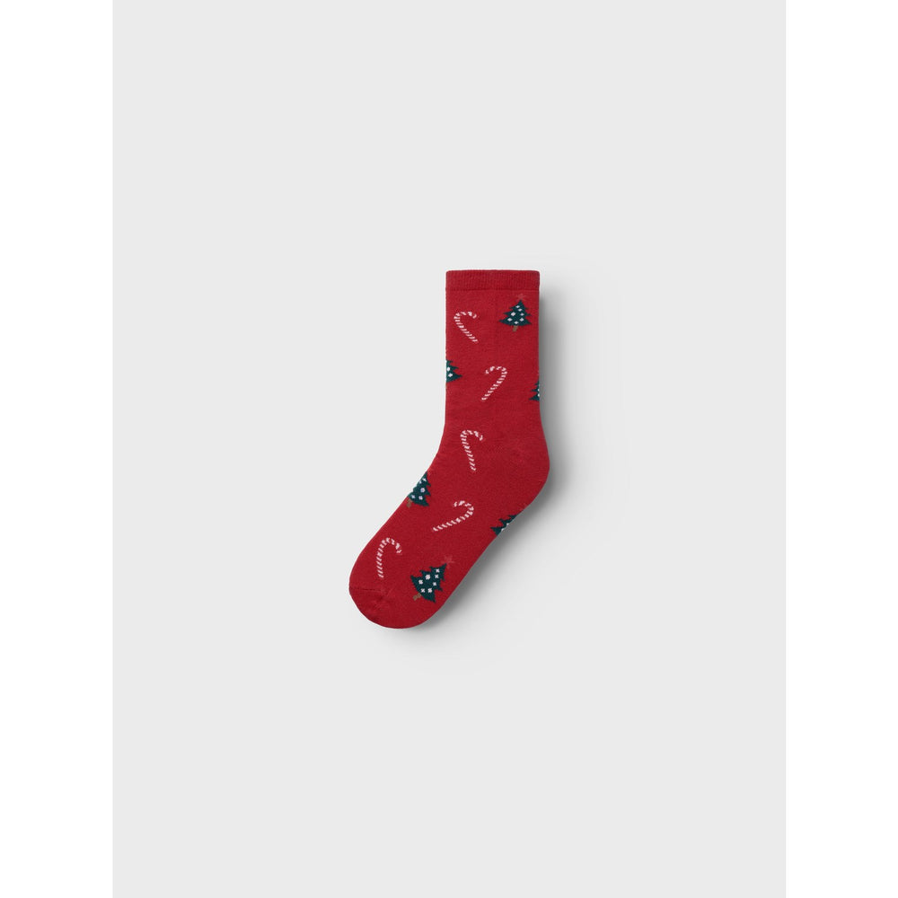 Køb Name It Dark Sapphire Jester Red Richristmas 3-pak Strømper