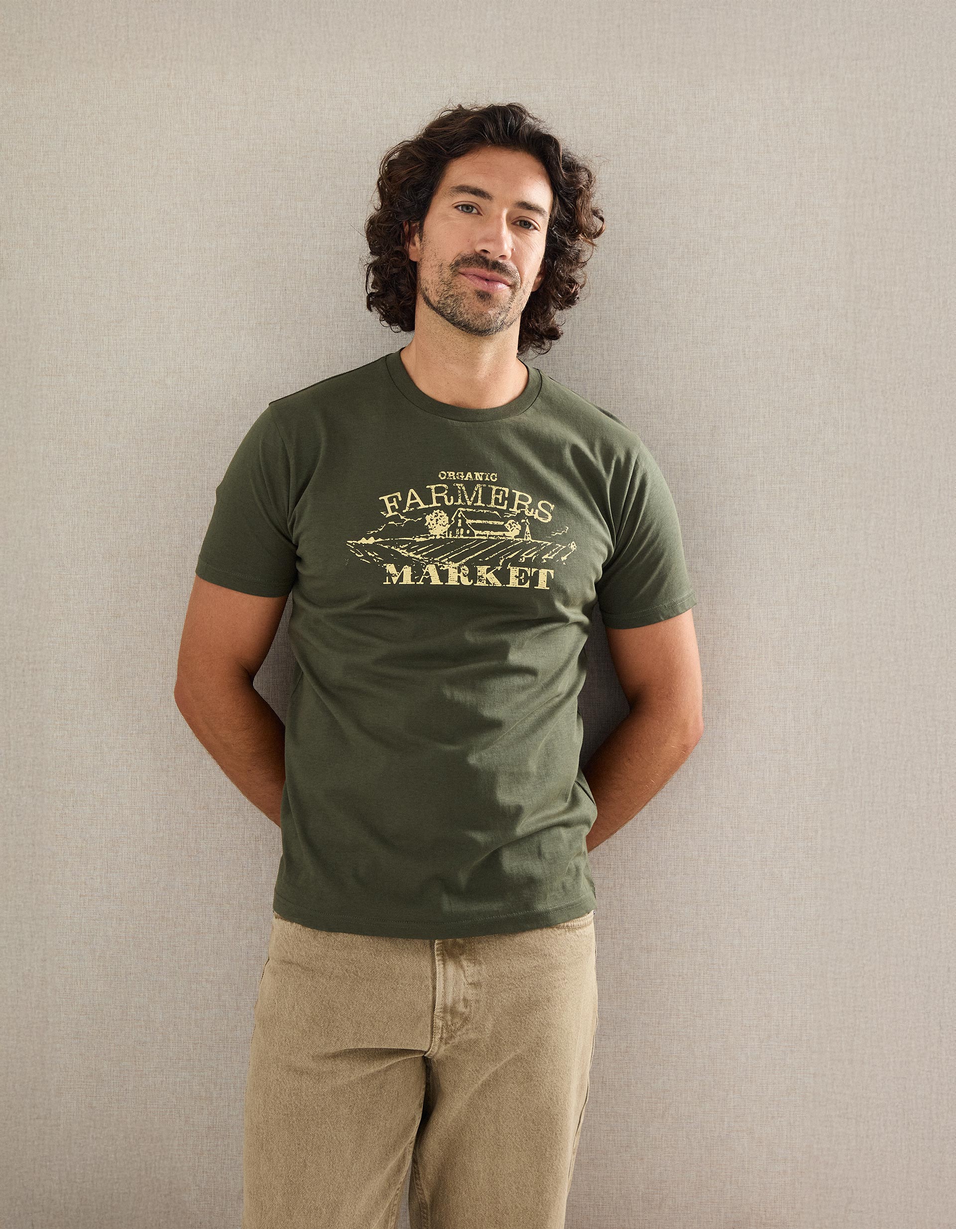 T-shirt Print, Homem, Verde Escuro