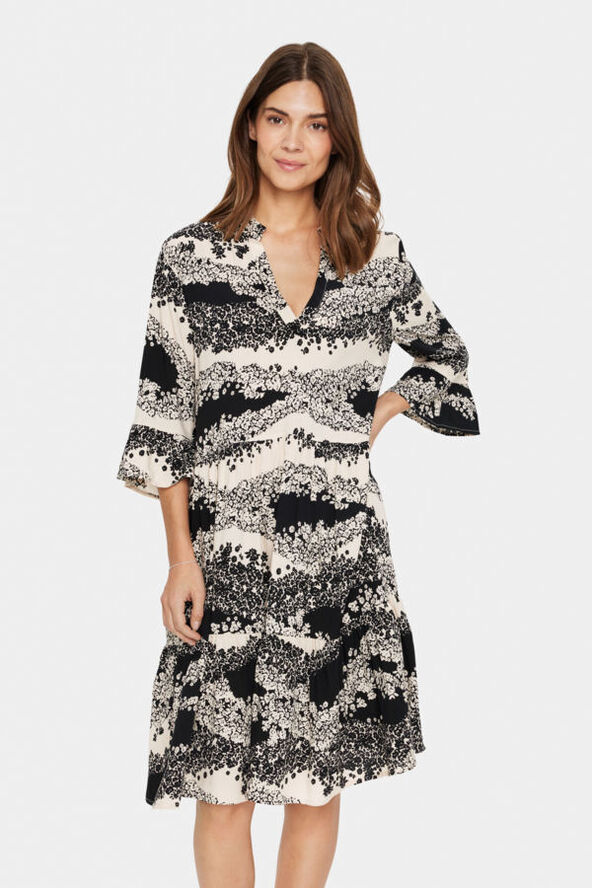 Saint Tropez EdaSZ Dress Black wavy flowers