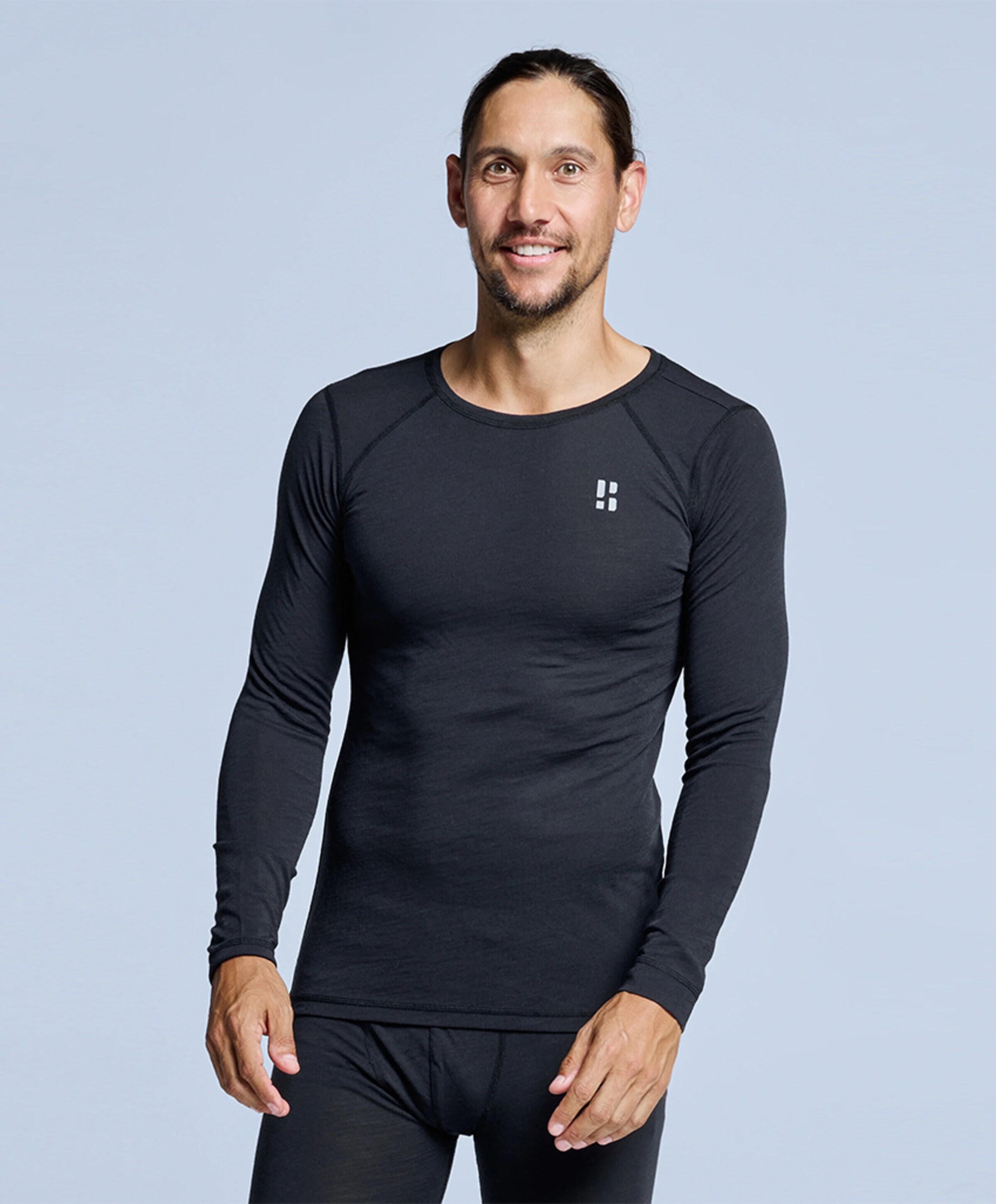Poederbaas Heren thermoshirt zwart