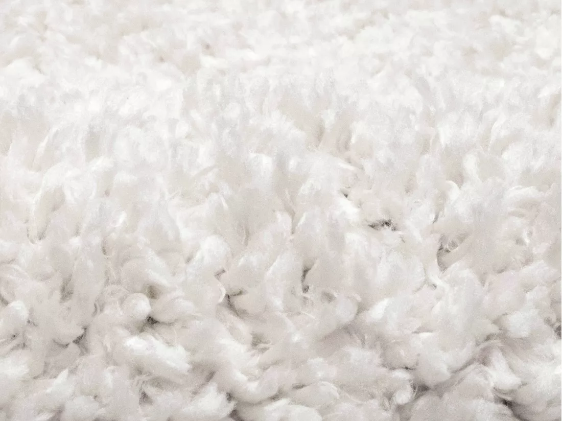 Tapis shaggy à poils longs - 120 x 170 cm - Blanc - MILINIO