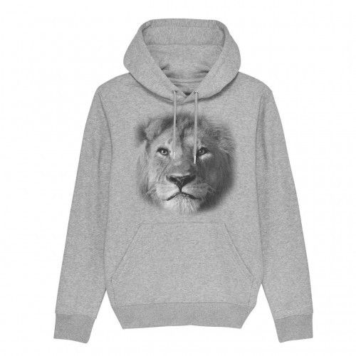 Moletom com capuz Lion na cor cinza