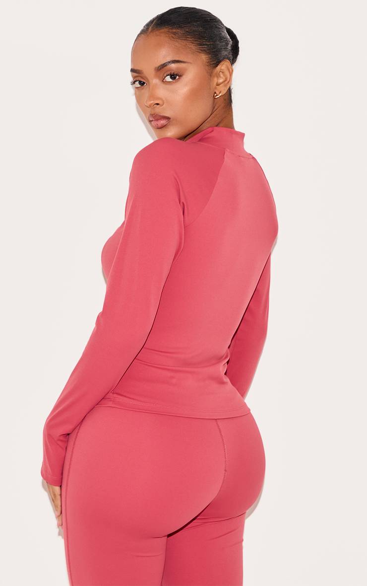 Rose Veste De Sport Zippée Froncée Active Shape