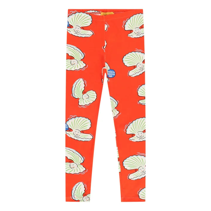 Maison Mangostan Legging Oysters Coton Bio | Rouge