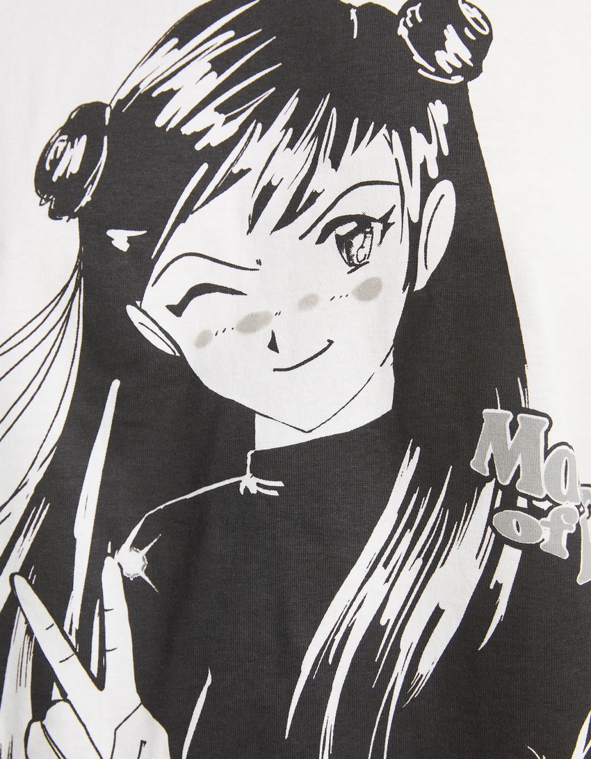 Camiseta de manga curta com estampa