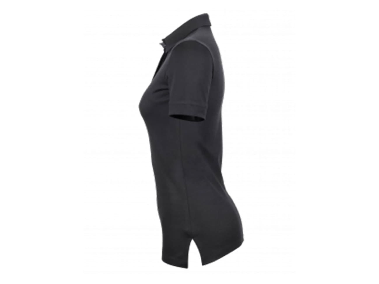 Polo femme UNA noir - Manches courtes - Taille L (42/44) - Clément Design