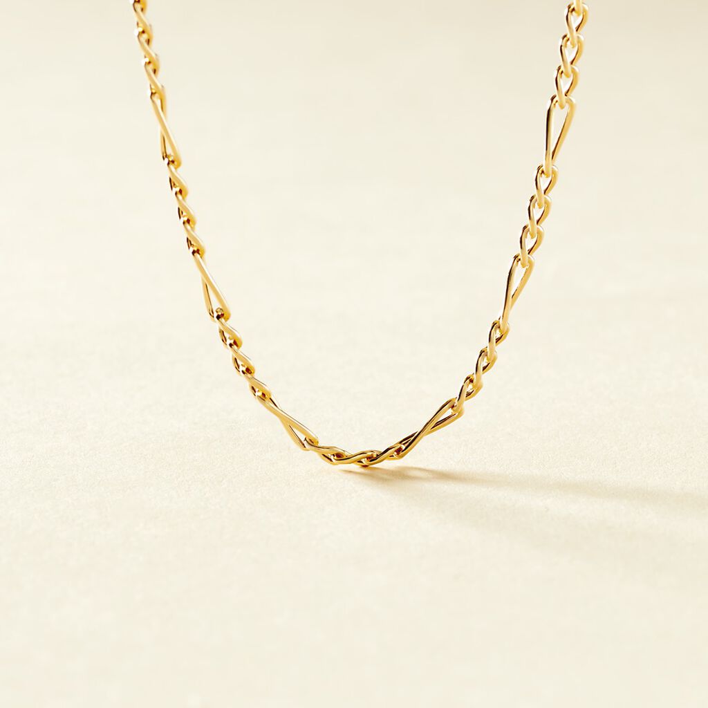 Chaîne Valene Maille Alternée 1/3 Or Jaune